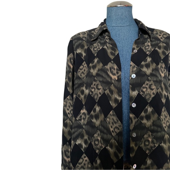 Vintage 100% Silk Blouse - Picture 2 of 3